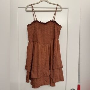 Brown Tiered Dress